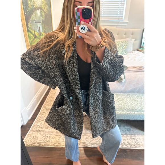 ba&sh Black Santa Twill Wool Blend Lady Coat Size Small - Picture 14 of 14